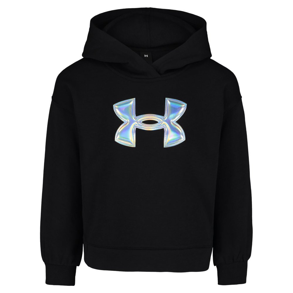 Under Armour UA RIVAL APPLIQUE HOODIE, Black - Pearl Logo, 6