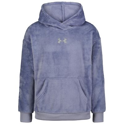 Under Armour Girls' Pullover Fleece Hoodie Sweatshirt, Outdoor Collection, Steel Blue, YS