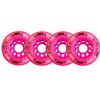 Labeda Whips Roller Hockey Wheels - Pink X-Soft 80mm - 4-Pack with Evo Spacers view 1