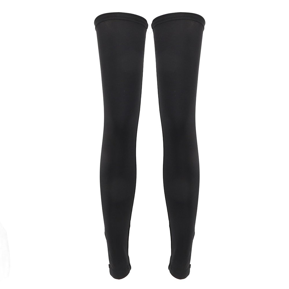 Alomejor Sun Leg Sleeves with Nonslip Strap Breathable Material Quick Dry Cycling Leg Sleeves for Summer Outdoor Sports (M B Cup)