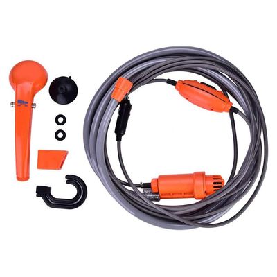 Cocoarm 12V Car Plug Shower Kit with Strong Pump, Portable Camping Shower Outdoor Vehicle Mounted Shower Kit with Hook, Suitable for Camping, Boating, Fishing, Pet Cleaning