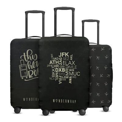 WanderWrap Reversible Travel Luggage Cover - Washable Anti-Scratch Protection - Durable Suitcase Covers for Luggage - Secure Luggage Covers for Suitcase TSA Approved.