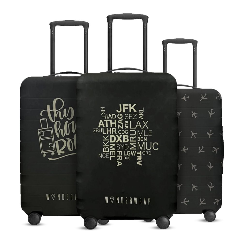 WanderWrap Reversible Travel Luggage Cover - Washable Anti-Scratch Protection - Durable Suitcase Covers for Luggage - Secure Luggage Covers for Suitcase TSA Approved.
