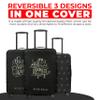 WanderWrap Reversible Travel Luggage Cover - Washable Anti-Scratch Protection - Durable Suitcase Covers for Luggage - Secure Luggage Covers for Suitcase TSA Approved. view 2