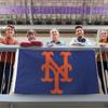 New York Mets 3x5 Flag, Durable Outdoor/Indoor Banners, Sewn Edges, Brass Grommets, Wincraft, blue view 2