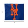 New York Mets 3x5 Flag, Durable Outdoor/Indoor Banners, Sewn Edges, Brass Grommets, Wincraft, blue view 3