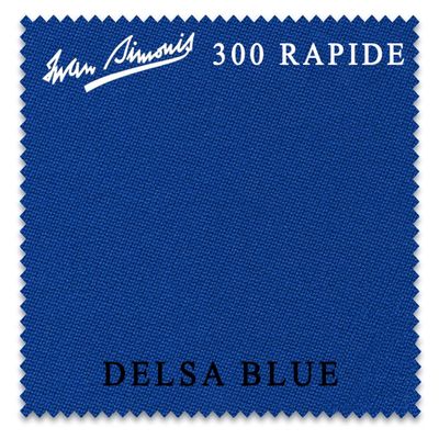 Iwan Simonis Simonis 300 Rapide Carom 3-Cushion Billiard Table Cloth - Authorized Dealer (Delsa Blue, 10 ft)