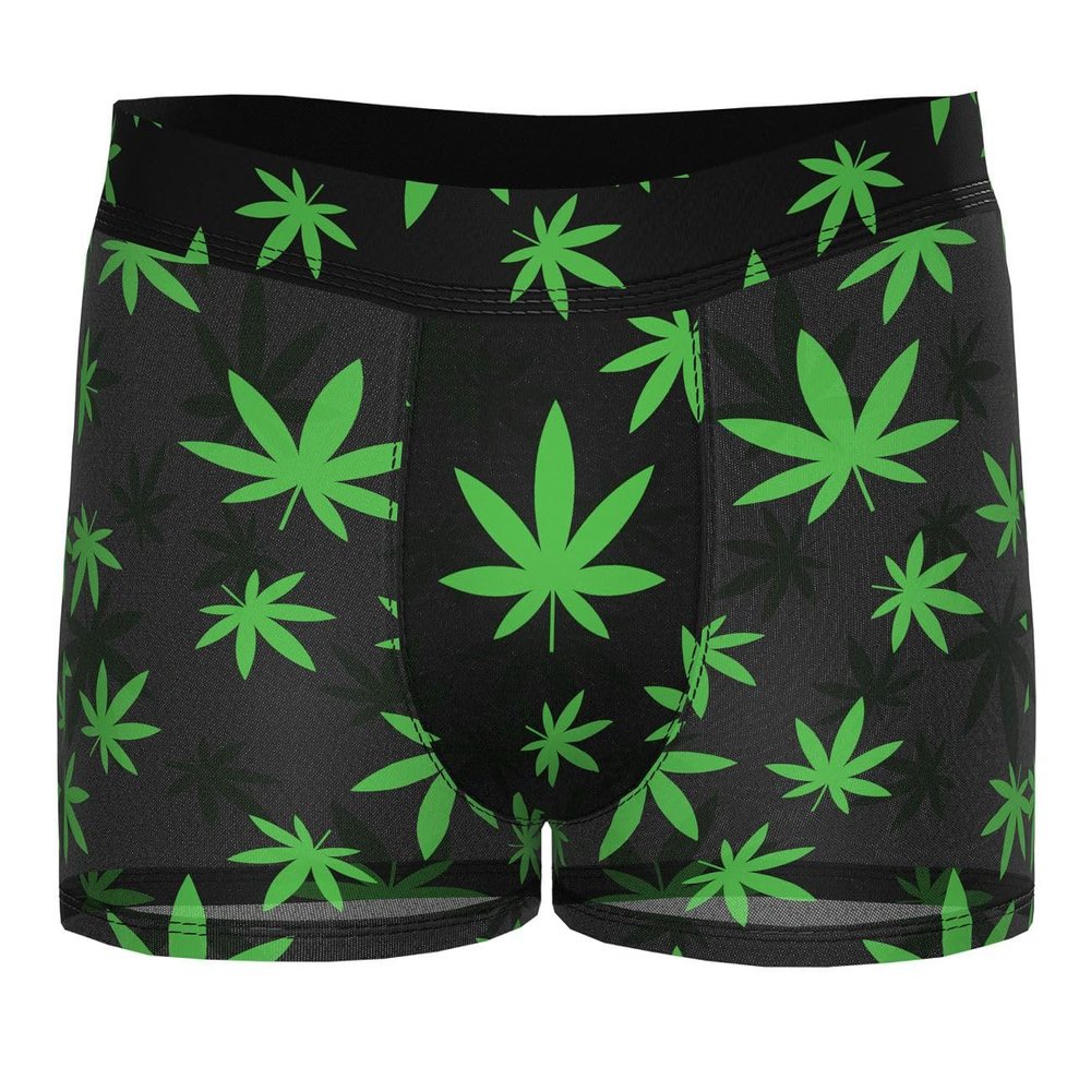 Male Power 145-294 Hazy Dayz Pouch Short Color Pot Leaf Size L