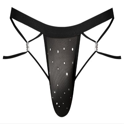 Male Power 384-288 Show Stopper Jock Color Silver Mesh Dot Size S/M
