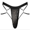 Male Power 384-288 Show Stopper Jock Color Silver Mesh Dot Size S/M view 1