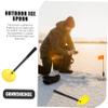 balacoo Detachable Ergonomic Ice Skimmer for Outdoor Use Foldable Ice Fishing Scoop Comfortable Grip Essential Tool for Daily Removal and Frost Clearing Diameter view 2