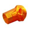 Lax Zombie Dyes Lacrosse Butt End/End Cap Men's from (Skull, Neon Orange), Standard shaft size view 3
