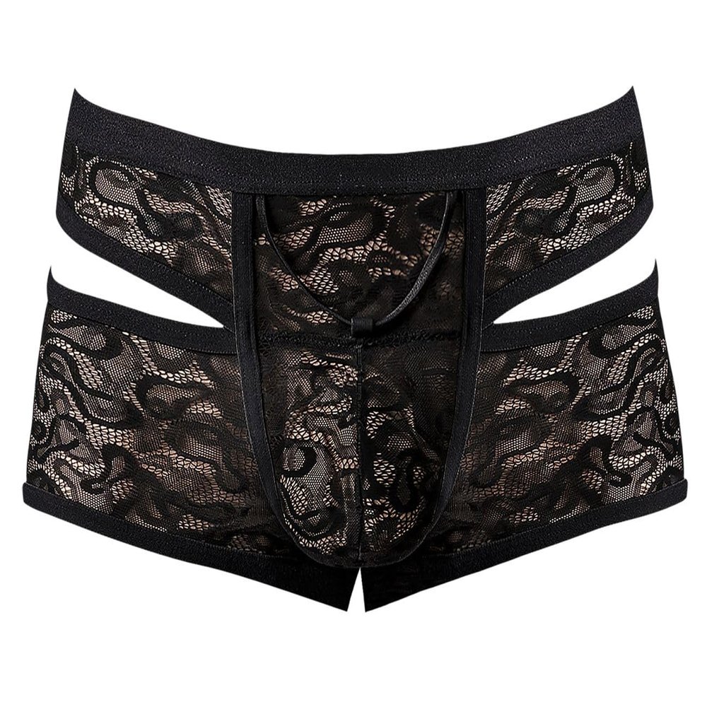 Male Power 126-289 Lucifer Cut Out Short Color Black Size XL