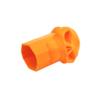 Lax Zombie Dyes Lacrosse Butt End/End Cap Men's from (Skull, Matte Orange), Standard shaft size view 3