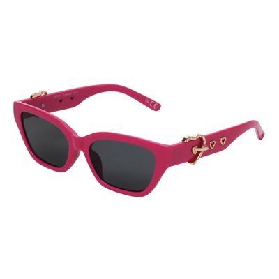 Betsey Johnson Women's Cateye Sunglasses, Hot Pink, 55 mm