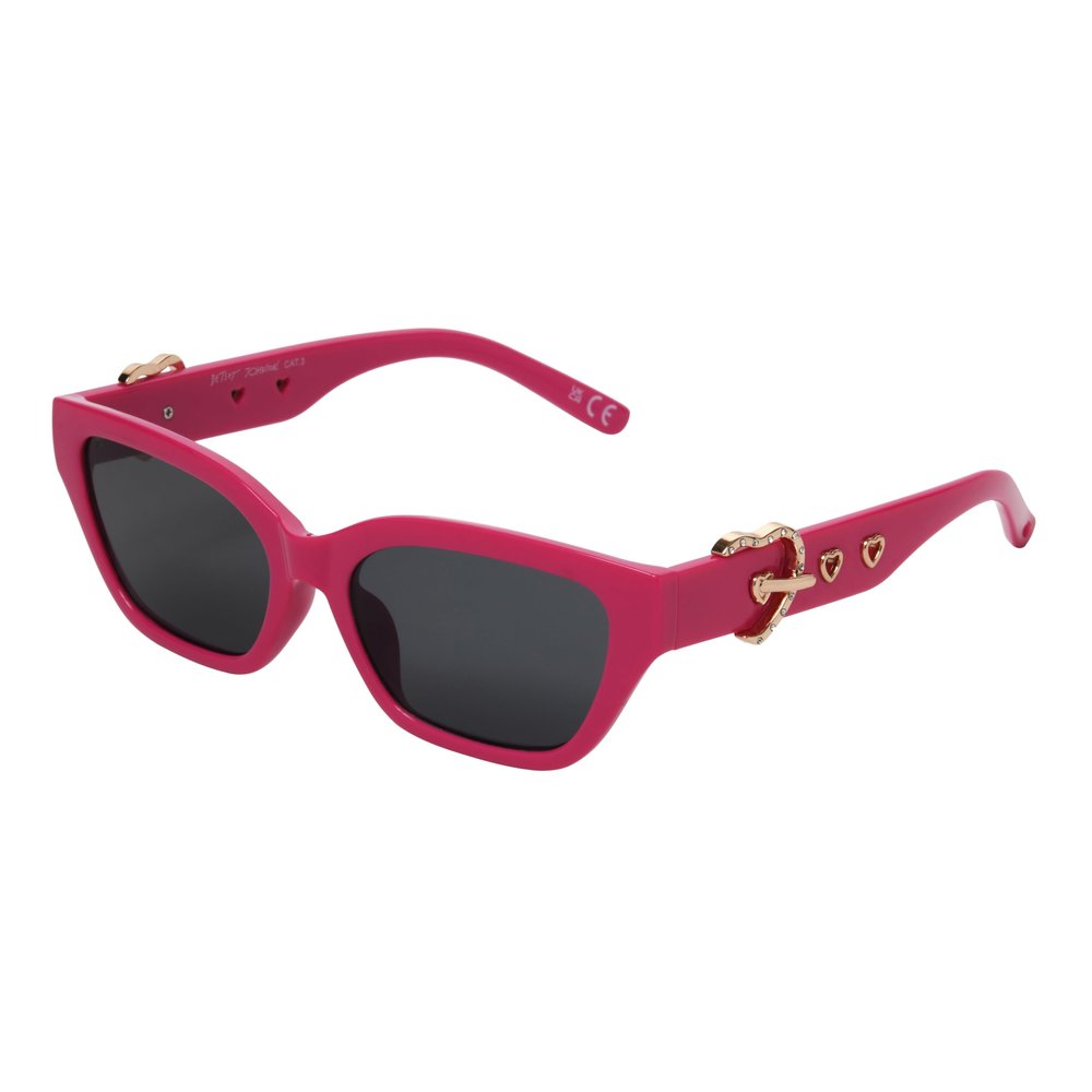Betsey Johnson Women's Cateye Sunglasses, Hot Pink, 55 mm