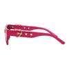 Betsey Johnson Women's Cateye Sunglasses, Hot Pink, 55 mm view 3