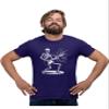 4X-Large Purple Mens Rock & Roll Skeleton Shredding Playing Guitar Band T-Shirt view 1