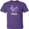 4X-Large Purple Mens Rock & Roll Skeleton Shredding Playing Guitar Band T-Shirt view 2