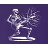 4X-Large Purple Mens Rock & Roll Skeleton Shredding Playing Guitar Band T-Shirt view 4