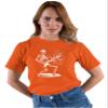 XX-Large Orange Mens Rock & Roll Skeleton Shredding Playing Guitar Band T-Shirt view 3