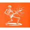 XX-Large Orange Mens Rock & Roll Skeleton Shredding Playing Guitar Band T-Shirt view 4