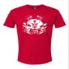 3X-Large Red Mens Skeleton Playing Drums Rock & Roll Band Deluxe Soft T-Shirt view 1