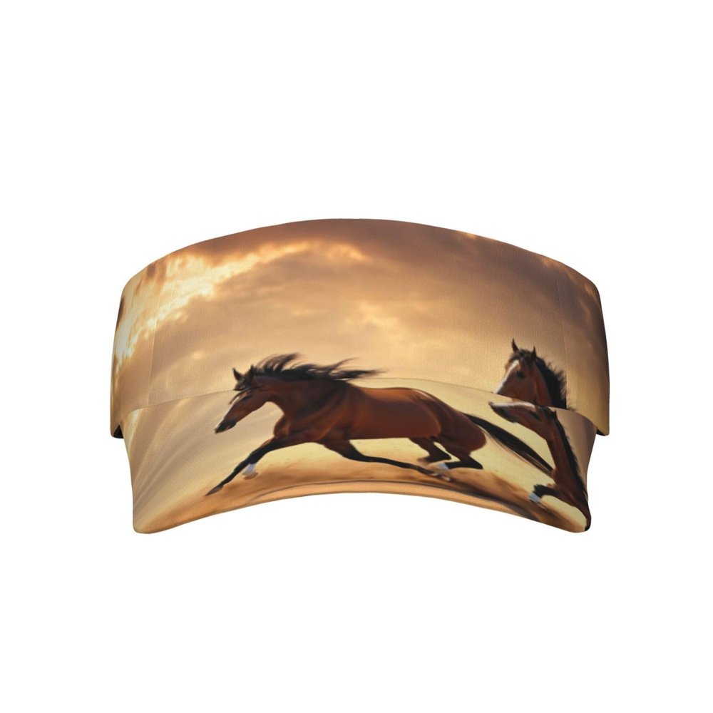 MyPiky Horse Stripes Pattern Print Adult Sunscreen Visor Cap Empty Top Baseball Cap Sun Hat Cap Sports Visor Hat for Men Women Unisex