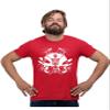 4X-Large Red Mens Skeleton Playing Drums Rock & Roll Band T-Shirt view 1
