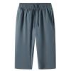 IEPOFG Pants for Men 2024 Men's Capri Pants 2024 Summer Comfy Loose Fit Work Pants Outdoor Sports Going Out Running Vacation Workout Sweatpants Dark Gray view 1