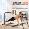 VEVOR Dip Bars, 440 lbs Capacity, Heave Duty Dip Stand Station with Adjustable Height, Fitness Workout Dip Bar Station Stabilizer Parallette Push Up Stand, Parallel Bars for Strength Training Home Gym view 4