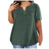 2024 Tops for Women Trendy Plus Size Tee Summer Casual Tunic Blouse Dressy Short Sleeve V-Neck Loose Fit Shirts view 1