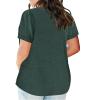 2024 Tops for Women Trendy Plus Size Tee Summer Casual Tunic Blouse Dressy Short Sleeve V-Neck Loose Fit Shirts view 2
