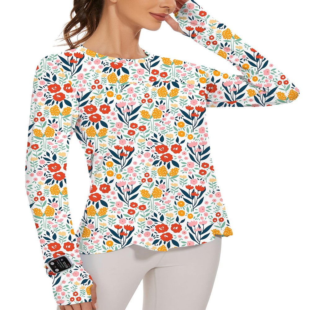 Blingfit Women's Athletic Shirts Long Sleeve SPF 50+ Sun Protection Tops Outdoor Tshirts Lightweight Hiking Shirts