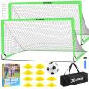Kids Soccer Goals for Backyard Set of 2, 4 x 3 ft/6 x 4 Toddler Soccer Goal Training Equipment with Soccer Ball, Cones, Pop Up Soccer Net for Kids Age 3-5 4-6 6-8 8-12 10-12 Outdoor Games Sports Gifts view 1