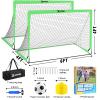 Kids Soccer Goals for Backyard Set of 2, 4 x 3 ft/6 x 4 Toddler Soccer Goal Training Equipment with Soccer Ball, Cones, Pop Up Soccer Net for Kids Age 3-5 4-6 6-8 8-12 10-12 Outdoor Games Sports Gifts view 2