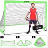 Kids Soccer Goals for Backyard Set of 2, 4 x 3 ft/6 x 4 Toddler Soccer Goal Training Equipment with Soccer Ball, Cones, Pop Up Soccer Net for Kids Age 3-5 4-6 6-8 8-12 10-12 Outdoor Games Sports Gifts view 4