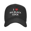 I Love Big Black Cock Baseball Hat Men Women Adjustable Trendy Curved Brim Baseball Caps Black view 2