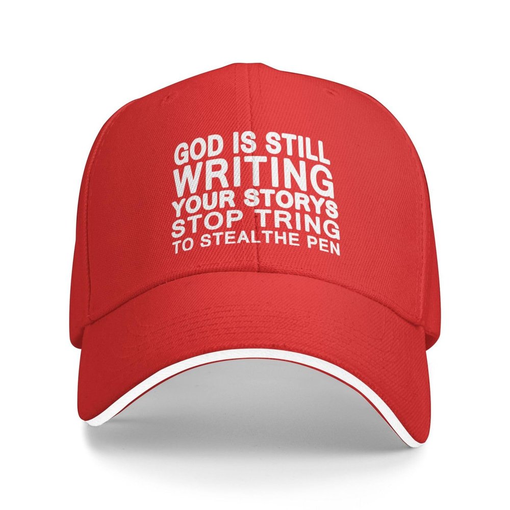 NineFit Basics God is Still Writing Your Storys Stop Trying to Steal The Pen Hat Funny Sandwich Baseball Cap Sports Sun Hats Adults Golf Dad Hats Red