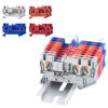 50pcs PT 2.5-Twin 3 Din Rail Terminal Block Mount Conductors Push in Spring Screwless Feed Through Wire Conductor Wire Connector(Gray) view 2