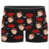 Byxhuc Customized Underwear, Custom Boxers for Men, Boxers with Kiss and Face, Gifts for Him Boyfriend on Birthday Anniversary view 1