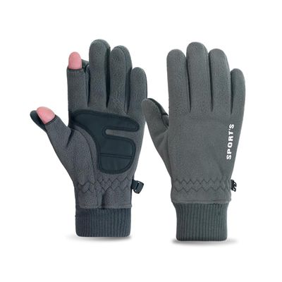 ANJMEICH Cycling Gloves, Outdoor Sports Warm Gloves, Touch Screen Phone Friendly (Women Grey)