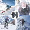 ANJMEICH Cycling Gloves, Outdoor Sports Warm Gloves, Touch Screen Phone Friendly (Women Grey) view 3