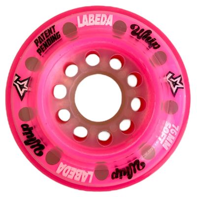 Labeda Whips Roller Hockey Wheel - Pink X-Soft 80mm - Single Wheel