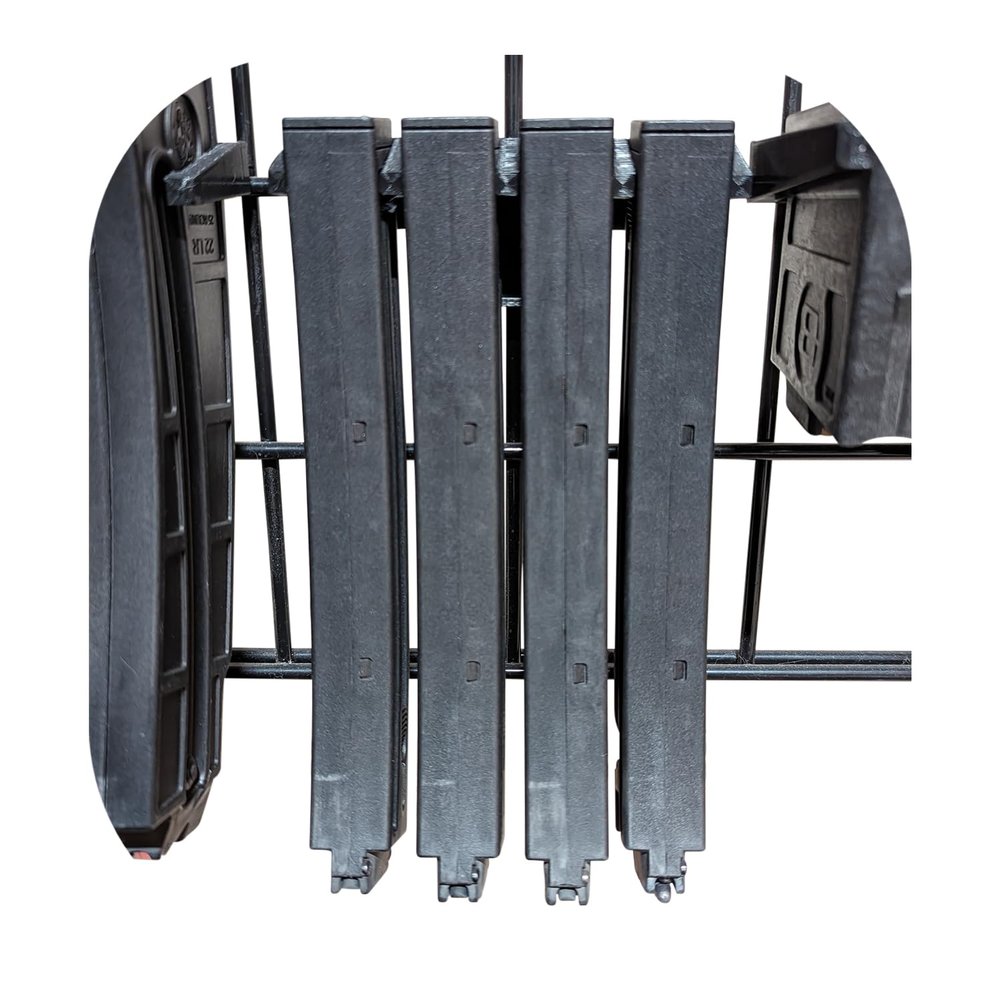 Hammy3DPrints Mount for HK MP5 22 Mags - Gridwall | Magazine Holder Storage Rack (5 Mag)