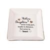 awakentti Jewelry Tray Dish, Ceramic Jewelry Square Ring Plate, Ring Tray for Jewelry with Gold Foil Accents & Designs, Jewlery Dish for Rings Earrings Necklaces Bracelet Watch Keys (A) view 1