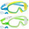 Goggles for kids Swimming 2 Pack No Leaking Anti-Fog Outer Eye Fit with Wide View UV Protection Crystal Clear Watertight Swim Goggles with nose cover Suitable for Children Youth Boys Girls Age 3 to 14 view 1