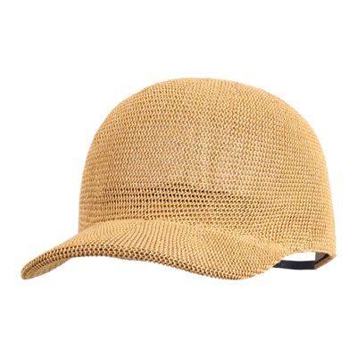 AISI Women Straw Baseball Cap Stylish Summer Beach Cap Woven Visor Sunhat Travel Cap Casual Straw Cap Camel