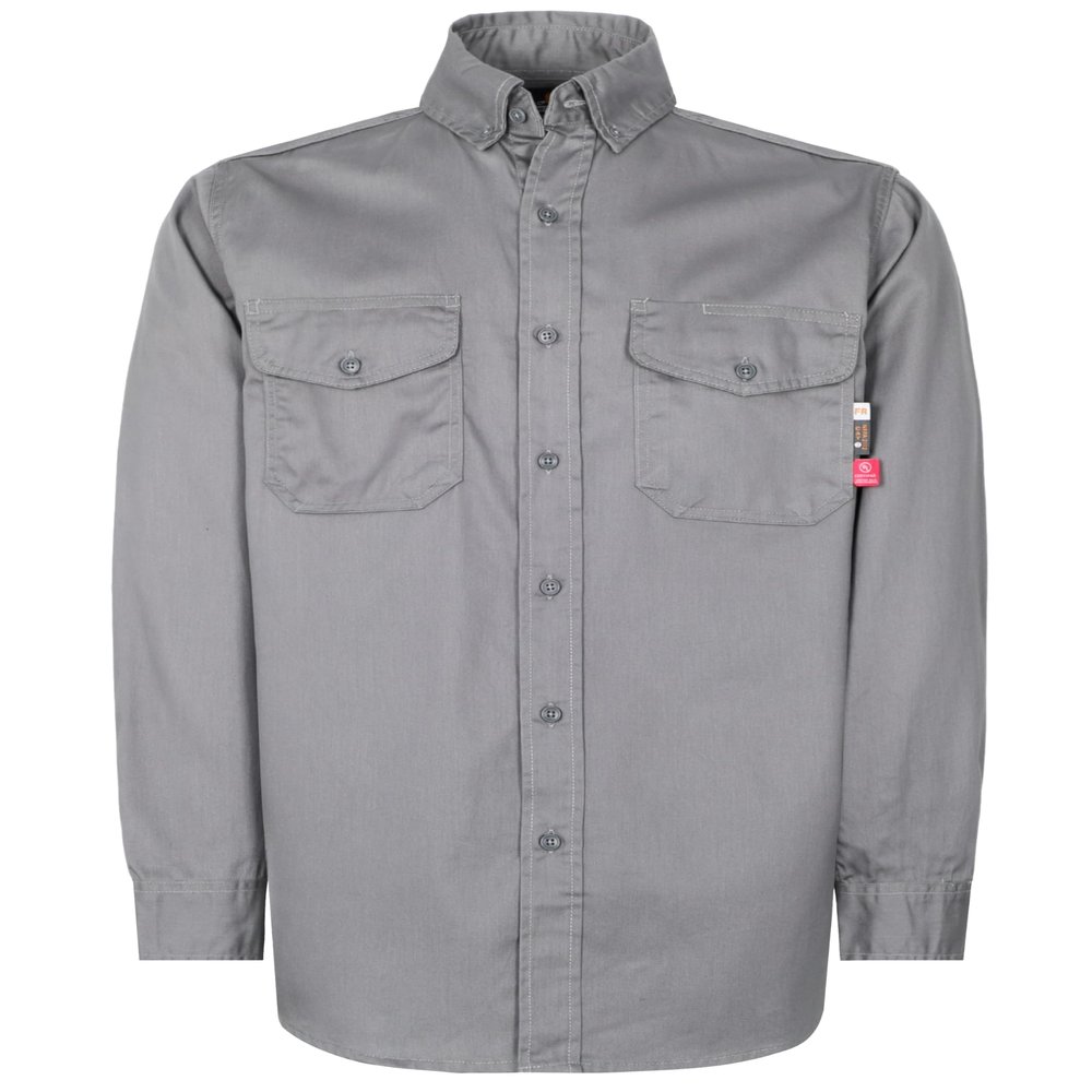 KONRECO FR Shirts for Men 6.5oz Lightweight Pearl Snaps Work Uniform CAT2