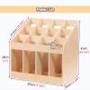 Wooden Yoga Mat Holder Home Gym Organizer, 12-Slot Yoga Display Stand, Floor Yoga Storage Rack for Foam Rollers/Carpet Mats/Foot Pad/Towel view 2